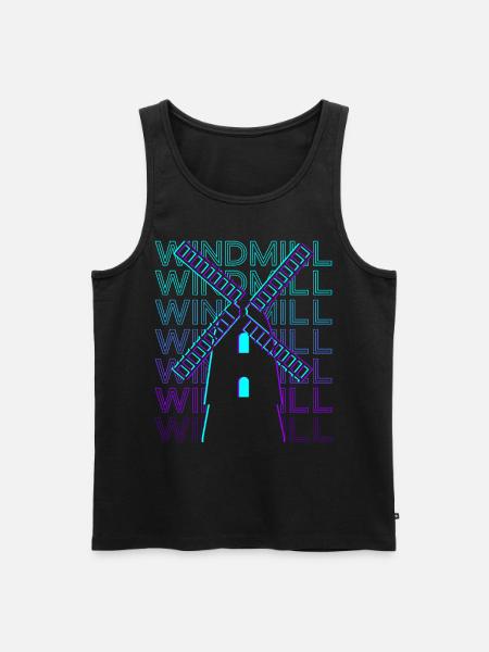 Windmill Retro - Men's Premium Organic Tank Top - black