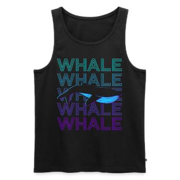 Baleine rétro - Débardeur bio Premium Homme - noir - Devant - Michal (187cm)