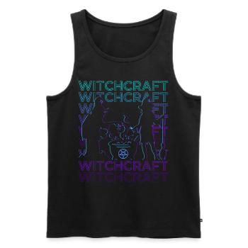 Witchcraft Retro - Men's Premium Organic Tank Top - black - Front - AI Model Male 178 light (178cm)
