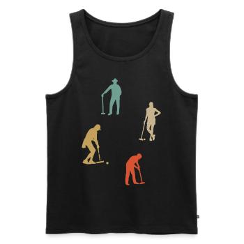 Croquet - Men's Premium Organic Tank Top - black - Front - AI Model Male 178 light (178cm)