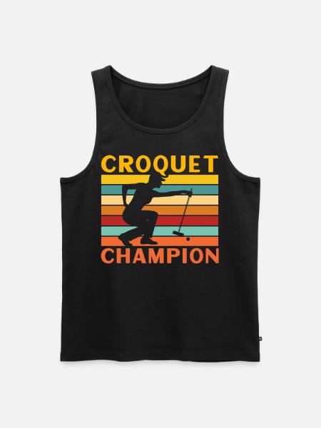 Croquet Champion - Men's Premium Organic Tank Top - black