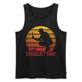 Croquet Dad - Men's Premium Organic Tank Top - black - Front - AI Model Male 178 light (178cm)