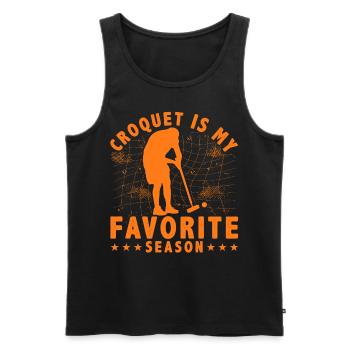 Croquet is my favorite Season - Men's Premium Organic Tank Top - black - Front - AI Model Male 178 light (178cm)