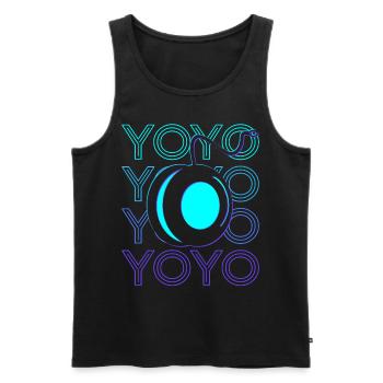 Yoyo-Spieler Retro - Männer Premium Bio Tank Top - Schwarz - Vorne - AI Model Male 178 light (178cm)