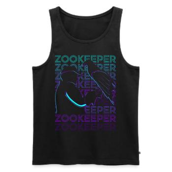 Zookeeper Zookeeper Retro - Men's Premium Organic Tank Top - black - Front - AI Model Male 178 light (178cm)