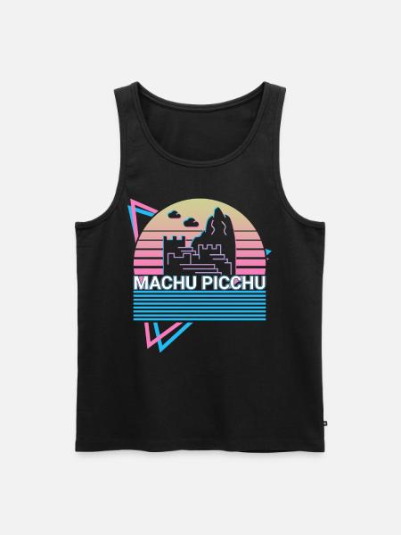 Machu Picchu Peru Inca Retro - Men's Premium Organic Tank Top - black