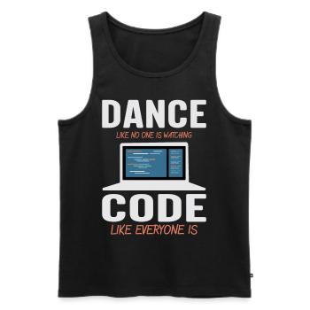 Dance Like No One Is Watching - Männer Premium Bio Tank Top - Schwarz - Vorne - AI Model Male 178 light (178cm)