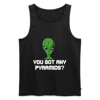 Alien Galaxy Ufo Vaisseau spatial extraterrestre - Débardeur bio Premium Homme - noir - Devant - Michal (187cm)