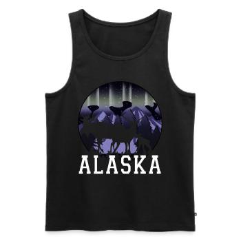 Alaska - Débardeur bio Premium Homme - noir - Devant - Michal (187cm)