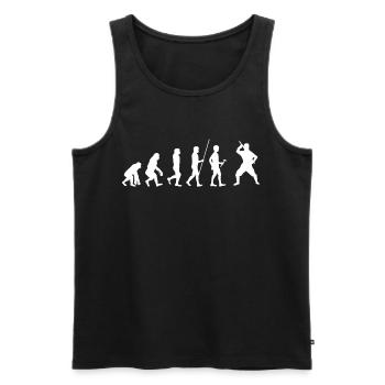 Ninja - Männer Premium Bio Tank Top - Schwarz - Vorne - AI Model Male 178 light (178cm)