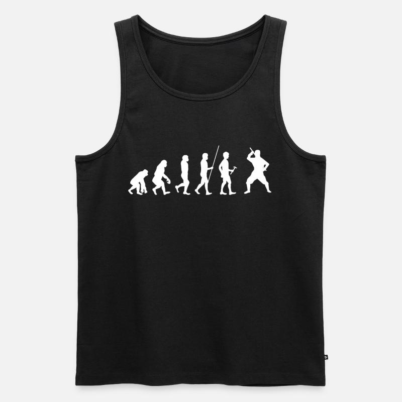 Ninja - Männer Premium Bio Tank Top - Schwarz