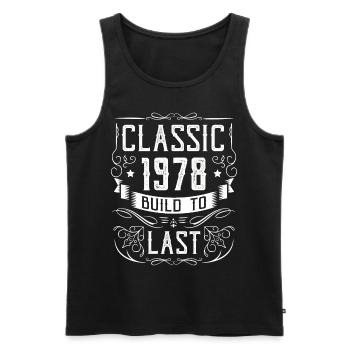 1978 Birthday Party Old Year of Construction - Men's Premium Organic Tank Top - black - Front - Michal (187cm)