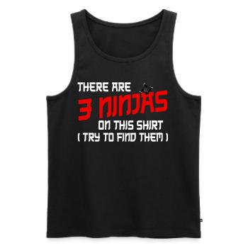 Ninja Ninjutsu Judo Katana Kids Shuriken Warrior - Men's Premium Organic Tank Top - black - Front - AI Model Male 178 light (178cm)