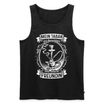 Shisha Doppelapfel Hookah Rauchen Tabak Vape Kohle - Männer Premium Bio Tank Top - Schwarz - Vorne - Michal (187cm)