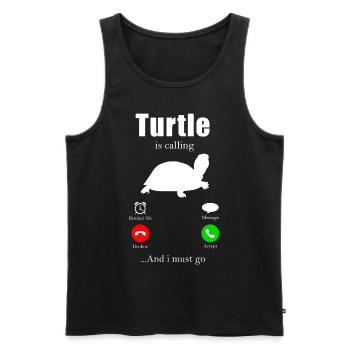 Turtle Gift Kids Reptiles Sea Beach - Men's Premium Organic Tank Top - black - Front - Michal (187cm)