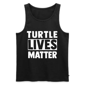 Turtle Tshirt Reptiles Children Men Women - Men's Premium Organic Tank Top - black - Front - AI Model Male 178 light (178cm)
