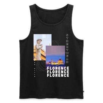 Florenz Italien Stadt Skyline Urlaub Liebe - Männer Premium Bio Tank Top - Schwarz - Vorne - Michal (187cm)