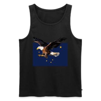 Alaska Geschenk USA Natur Bär Denali Grizzly Wald - Männer Premium Bio Tank Top - Schwarz - Vorne - Michal (187cm)
