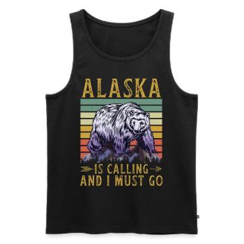 Alaska Cadeau Enfants Hommes Femmes USA Nature Crème Glacée - Débardeur bio Premium Homme - noir - Devant - Michal (187cm)