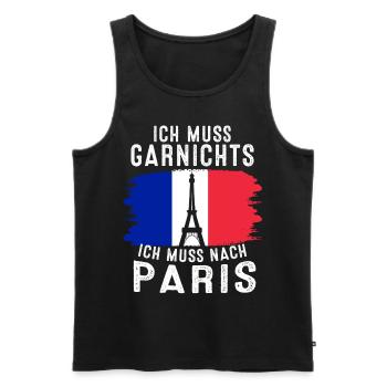 France Flag France Paris Marseille French - Men's Premium Organic Tank Top - black - Front - Michal (187cm)