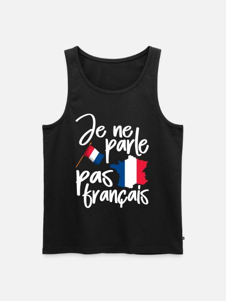 France - Men's Premium Organic Tank Top - black