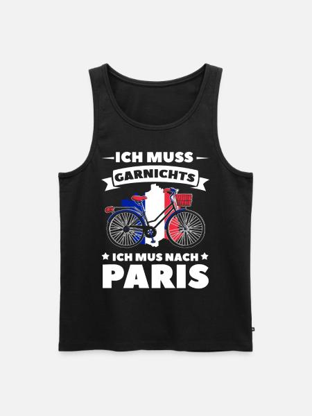 France - Men's Premium Organic Tank Top - black