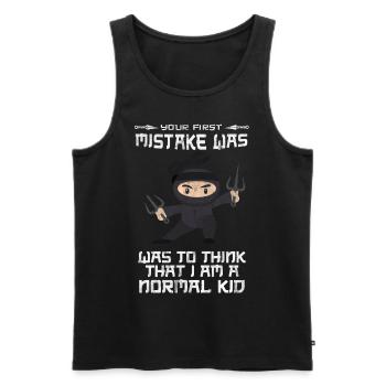 Ninja Ninjutsu Judo Katana Kids Shuriken Warrior - Men's Premium Organic Tank Top - black - Front - AI Model Male 178 light (178cm)