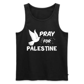 Palestine - Débardeur bio Premium Homme - noir - Devant - Michal (187cm)