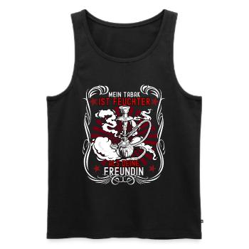 Shisha Doppelapfel Hookah Rauchen Tabak Vape Kohle - Männer Premium Bio Tank Top - Schwarz - Vorne - Michal (187cm)