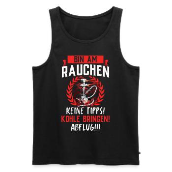 Shisha Geschenk für Wasserpfeife Shishabar Pfeife - Männer Premium Bio Tank Top - Schwarz - Vorne - Michal (187cm)