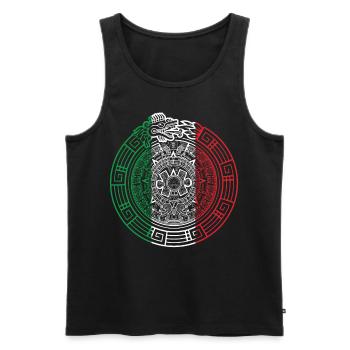 Quetzalcoatl Ouroboros Aztekische Gefiederte Schla - Männer Premium Bio Tank Top - Schwarz - Vorne - AI Model Male 178 light (178cm)