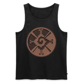 Hunab Ku Ometeotl Aztèque Yucatèque Maya Maya Inca - Débardeur bio Premium Homme - noir - Devant - AI Model Male 178 light (178cm)
