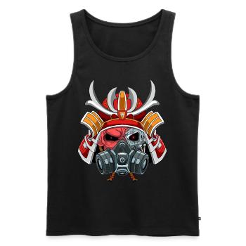 Cyborg Samurai-Krieger Bushido Cyber-Ästhetik - Männer Premium Bio Tank Top - Schwarz - Vorne - AI Model Male 178 light (178cm)