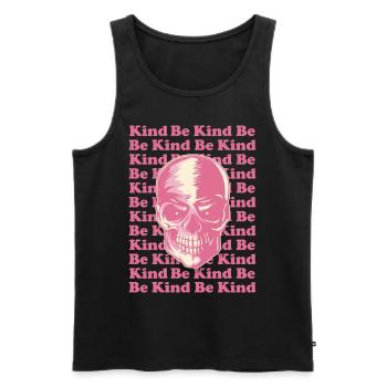 Danish Pastel Aesthetic Gothic Skull Goth Be - Men's Premium Organic Tank Top - black - Front - Michal (187cm)