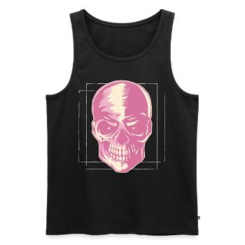 Pastel Danois Esthétique Gothique Crâne Goth - Débardeur bio Premium Homme - noir - Devant - Michal (187cm)