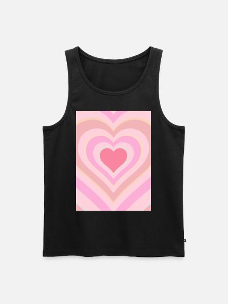 Danish Pastel Aesthetic Heart - Men's Premium Organic Tank Top - black