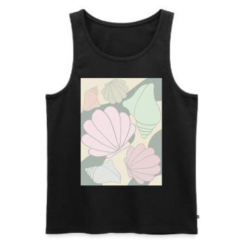 Coque esthétique pastel danoise - Débardeur bio Premium Homme - noir - Devant - Michal (187cm)