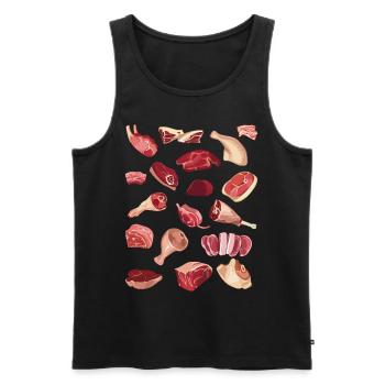 Meatcore Aesthetic Meat Collection - Débardeur bio Premium Homme - noir - Devant - Michal (187cm)