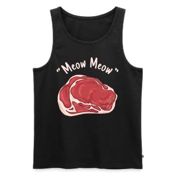 Meatcore-Ästhetik Miau-Miau-Fleisch - Männer Premium Bio Tank Top - Schwarz - Vorne - Michal (187cm)