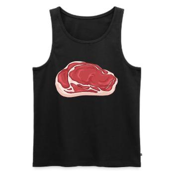Meatcore Aesthetic Meat - Men's Premium Organic Tank Top - black - Front - Michal (187cm)