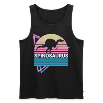 Spinosaurus Dinosaurier Retro - Männer Premium Bio Tank Top - Schwarz - Vorne - AI Model Male 178 light (178cm)
