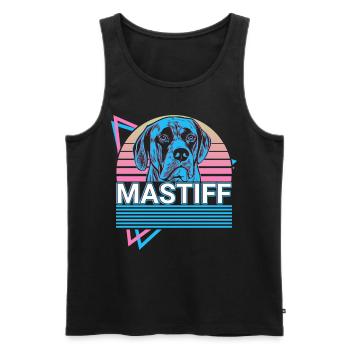 Mastiff Retro - Men's Premium Organic Tank Top - black - Front - AI Model Male 178 light (178cm)