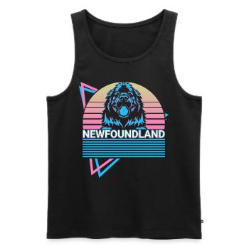 Newfoundland Retro - Men's Premium Organic Tank Top - black - Front - AI Model Male 178 light (178cm)