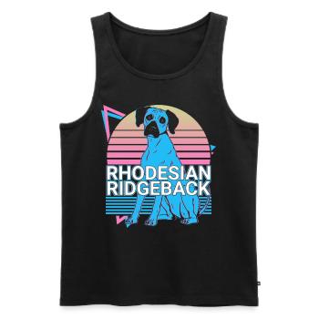 Rhodesian Ridgeback Retro - Men's Premium Organic Tank Top - black - Front - Michal (187cm)