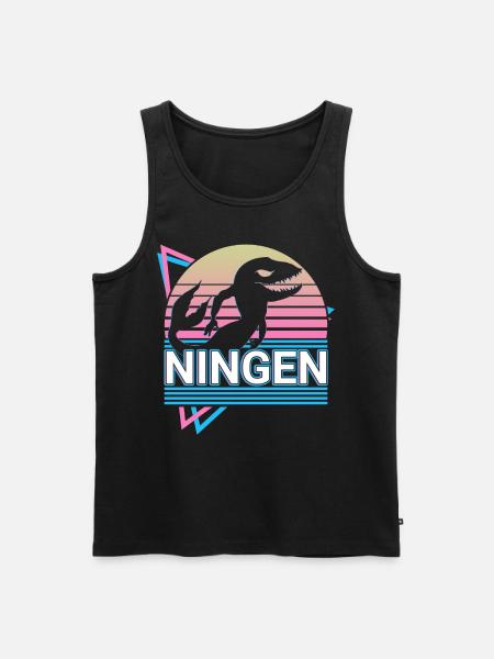 Ningen Cryptozoology Retro - Men's Premium Organic Tank Top - black