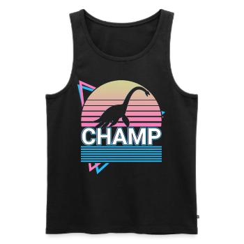 Champ Kryptide Kryptozoologie Retro - Männer Premium Bio Tank Top - Schwarz - Vorne - AI Model Male 178 light (178cm)