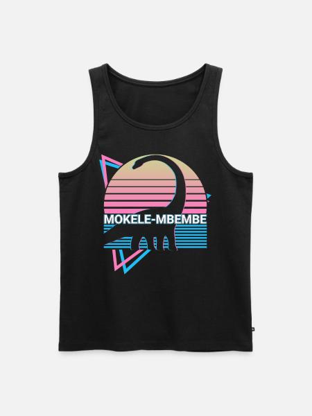 Mokele-mbembe Cryptide Cryptozoology Retro - Men's Premium Organic Tank Top - black