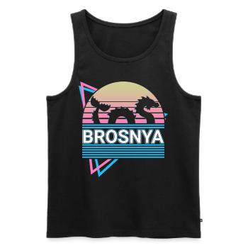 Brosnya Cryptozoology Retro - Men's Premium Organic Tank Top - black - Front - AI Model Male 178 light (178cm)