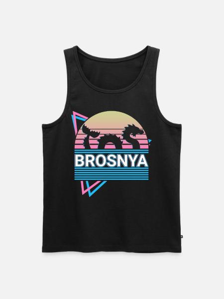 Brosnya Cryptozoology Retro - Men's Premium Organic Tank Top - black