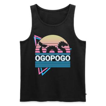 Ogopogo Cryptid Cryptozoology Retro - Men's Premium Organic Tank Top - black - Front - AI Model Male 178 light (178cm)
